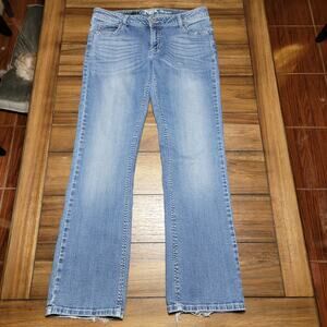 Rock 47 by Wrangler Ultra Low Rise Jeans w/ Pocket Bling - Size 31 X 32